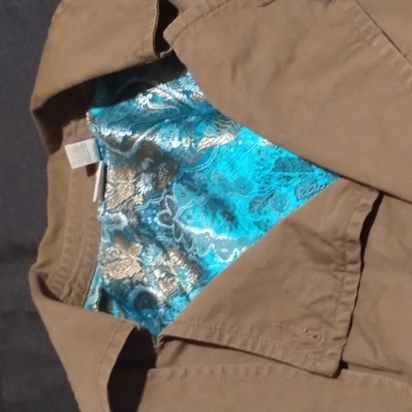 Venezia Woman's Coat 100% Cotton Size 26/28 Color: Light Brown - Picture 6 of 15